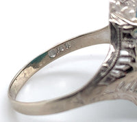 10k Gold 2.09ct Robin's Egg Blue Genuine Natural Turquoise Filigree Ring #J6138