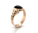 10k Yellow Gold Victorian Genuine Natural Tiger's Eye Quartz Ring (#J6351)