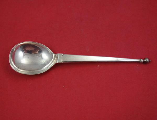 English Estate Sterling Silver Preserve Spoon London 1911 by GJ & DF 8"