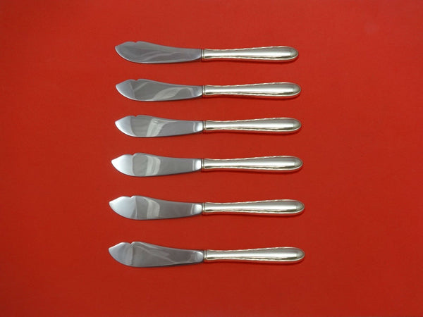 Silver Flutes by Towle Sterling Silver Trout Knife Set 6pc. HHWS Custom 7 1/2"