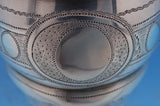 English Georgian Sterling Silver Creamer London 1802 Leaf Egg Border (#8389)