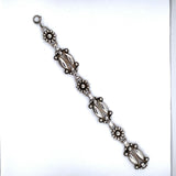Sterling Mid Century Modernist Bracelet Daisy (#J5486)