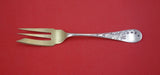 Antique Lily Engraved by Hennegan & Bates Sterling Silver Pastry Fork GW 6"