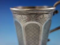 Tifft & Whiting Coin Silver Baby Child's Cup Mug Engine Turned Panels Brite-Cut