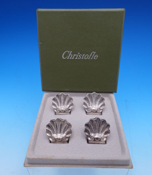 Vendome aka Arcantia by Christofle Silverplate Place Card Holders 4pc Box #7658