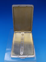 William Kerr Sterling Silver Cigarette Case GW Interior Engraved 3 Golfers #8330