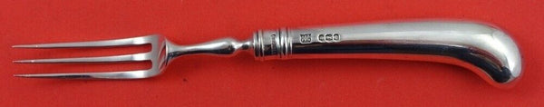 Rat Tail English Sterling Silver Fruit Fork HH AS with Smooth Pistol Handle 6"