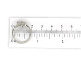 14k White Gold Vintage Genuine Natural Diamond Bypass Ring (#J7110)