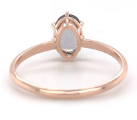 14k Rose Gold 1.76 Carat Grey Genuine Natural Spinel Solitaire Ring (#J7152)