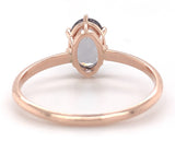 14k Rose Gold 1.76 Carat Grey Genuine Natural Spinel Solitaire Ring (#J7152)