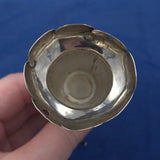 Sterling Tussie Mussie with Scalloped Rim Original Pin and Chain 4 3/4" (#J7464)