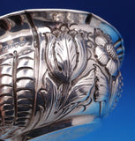 Charles Stuart Harris English Victorian Sterling Silver Bowl Oval Flowers #8424