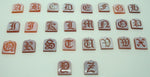 14K Gold Carved Agate Initial Pendant - You Choose Personalized New (#J2154)