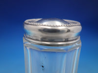 Foster & Bailey Sterling Silver and Glass Dresser Jar #1779 Dented Chip (#6636)