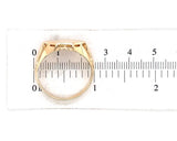 10k Yellow Gold Men's Signet Ring Blank with Marquise Shape Size 12 (#J6794)