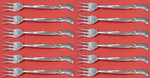 Waltz of Spring by Wallace Sterling Silver Cocktail Fork Set 12 pieces 5 5/8"