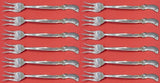 Waltz of Spring by Wallace Sterling Silver Cocktail Fork Set 12 pieces 5 5/8"