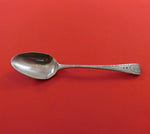 English Georgian Sterling Silver Coffee Spoon Engraved Handle 5 1/2"