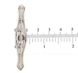 14k FIligree Diamond Bar Pin w/Platinum Synthetic Lab-Created Sapphires (#J6956)