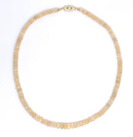 67 Carat Strand Genuine Natural Opal Beads 17" Long 14k Gold Clasp (#J6584)