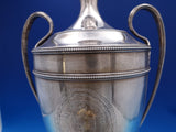 Sterling Silver Samovar w/ Square Pedestal Base Beaded Border Ball Feet (#7392)
