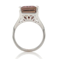 18k Gold Large 9.93 Carat Genuine Rubellite Tourmaline and Diamond Ring (#J7012)
