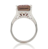 18k Gold Large 9.93 Carat Genuine Rubellite Tourmaline and Diamond Ring (#J7012)