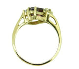 14k Yellow Gold Pear Shape Pink Genuine Natural Tourmaline Ring Jewelry (#J215)