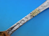 Lap Over Edge by Tiffany Sterling Silver Kidney Berry Spoon applied Bug & Leaves