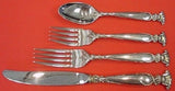 Romance of the Sea By Wallace Sterling Silver Regular Size Place Setting(s) 4pc