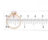 10k Rose Gold Two-Stone Genuine Natural Victorian Moonstone Ring (#J6927)