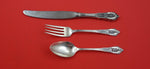 Rose Point by Wallace Sterling Silver Pickle Junior Set 3-pc Knife 7 1/4"