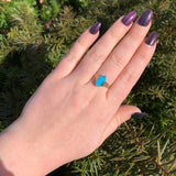 10k Gold Victorian Sleeping Beauty Genuine Natural Turquoise Ring 10.25 (#J6567)