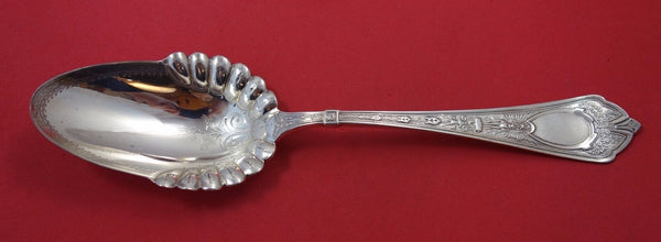 Cleopatra by Schulz and Fischer Sterling Berry Spoon BC Fluted 8 3/4"