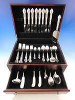 English Gadroon by Gorham Sterling Silver Flatware Set 8 Service 62 pcs Dinner