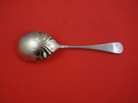 Shell by Towle Sterling Silver Berry Spoon GW brite-cut w/ leaves & flowers 9"