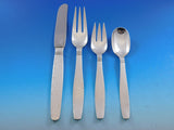 Swedish Modern by Allan Adler Sterling Silver Flatware Set Hammered 114 pcs