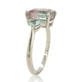 14k Gold 3.80 Carat Bi-Color Genuine Natural Watermelon Tourmaline Ring (#J6985)