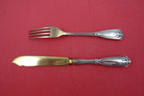 Jugendstil by Franz Bahner 800 Silver 2-pc Fruit Set with Gold Wash