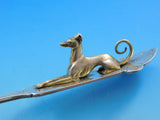 Hound by Gorham Sterling Silver Berry Spoon with Vermeil Hound Extremely Rare 9"