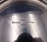 Axel Salomonsen Danish .925 Silver Tureen with Cover Wood 3-D Rings (#7406)