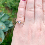 10k Rosey Yellow Gold .56ct Genuine Natural Morganite Ring Size 5.75 (#J7449)