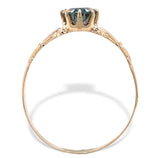 10k Yellow Gold .88ct Genuine Natural Montana Sapphire Ring Unheated (#7176)