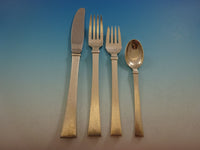 Bell by Hans Hansen Danish Sterling Silver Flatware Set 8 Service 60 Pcs Modern