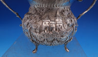 Baltimore Rose by Schofield Sterling Silver Sugar Creamer Set 2pc (#8479)