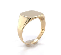 10k Yellow Gold Blank Rounded Square Signet Ring Men's Jewelry Size 6 (#J6415)