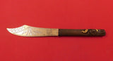 Kozuka by Unknown Mixed Metals Fish Knife Japanese Motif GW BC w/ Leaves Flowers