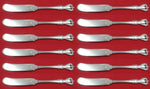 Old Colonial by Towle Sterling Silver Butter Spreader flat handle Set 12 pieces