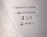 Continental by International Sterling Silver Flask Huge 2 PINTS #169 9"#4345-2