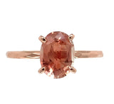 14k Rose Gold 1.45 Carat Genuine Natural Oregon Sunstone Ring 7 1/2 (#J7555)